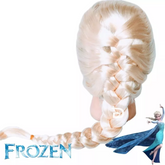 Peluca Elsa Frozen Dorado Disfraz Princesa Halloween Cosplay